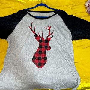 Christmas Deer Head Shirt Size XXL:)